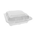 Pactiv Evergreen Foam Hinged Lid Containers, Dual Tab Lock, 8.42 x 8.15 x 3, White, PK150 YTD188010000